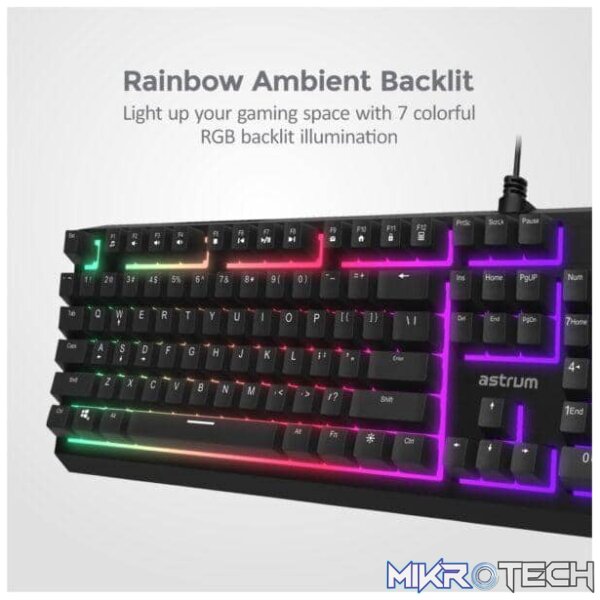 Backlit Wired Mechanical Gaming Keyboard - KM350 - Image 3